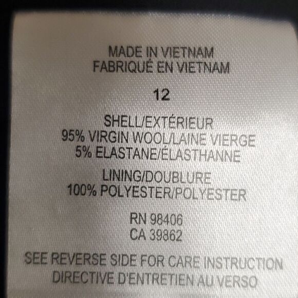 THEORY "Fefe" Wool Peplum Dress - Size 12 - Picture 7 of 7